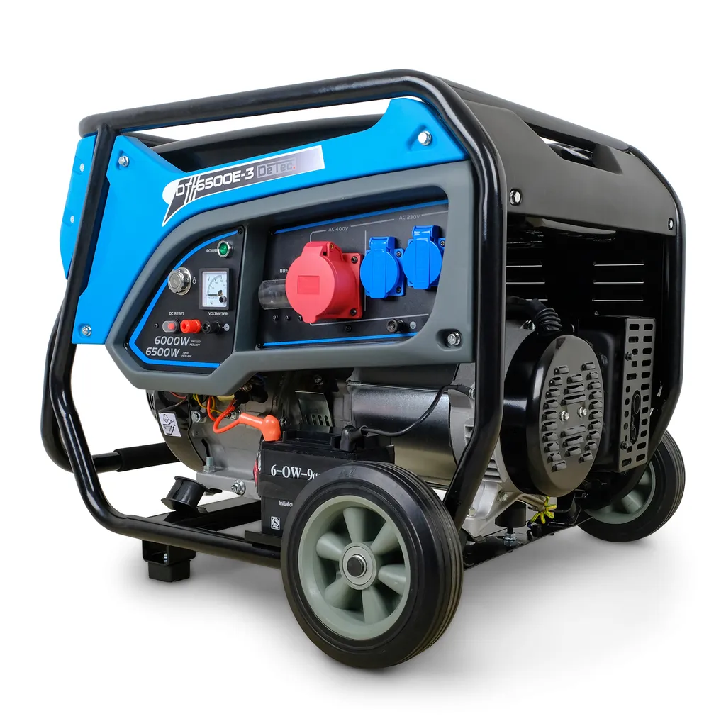 DeTecc. DeTec. 3-Phasen Benzin-Stromerzeuger DT-6500E-3 | 6500W 400V Starkstrom 1 DeTecc. DeTec. 3-Phasen Benzin-Stromerzeuger DT-6500E-3 | 6500W 400V Starkstrom