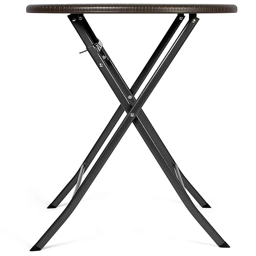 Vanage Gartentisch Beistelltisch Balkontisch Bistrotisch In Braun Rund Wetterfest Klappbar 2 Vanage Gartentisch Beistelltisch Balkontisch Bistrotisch In Braun Rund Wetterfest Klappbar – Bild 2