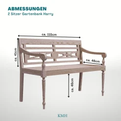 KMH® 2-sitzer Bank *Harry* White-washed (#102142) 7 KMH® 2-sitzer Bank *Harry* White-washed (#102142) -Garten- & Gewächshäuser Geschäft a2d9f67e1b32a62a00922495c93347c0