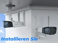 Reolink 4K Dual-Lens WLAN Überwachungskamera Aussen, 180° Ultra-Weitwinkel, Person-/Fahrzeug-/Haustier-Erkennung, 2,4/5 GHz WiFi, Farbnachtsicht, 2-Wege-Audio, Duo 2 WiFi -Garten- & Gewächshäuser Geschäft a3062678ff0c48859b3899e505634149