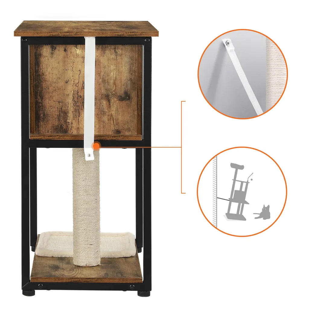 FEANDREA Kratzbaum, Katzenbaum, Sisalstämme, Vintagebraun PCT111H01 4 FEANDREA Kratzbaum, Katzenbaum, Sisalstämme, Vintagebraun PCT111H01 – Bild 4