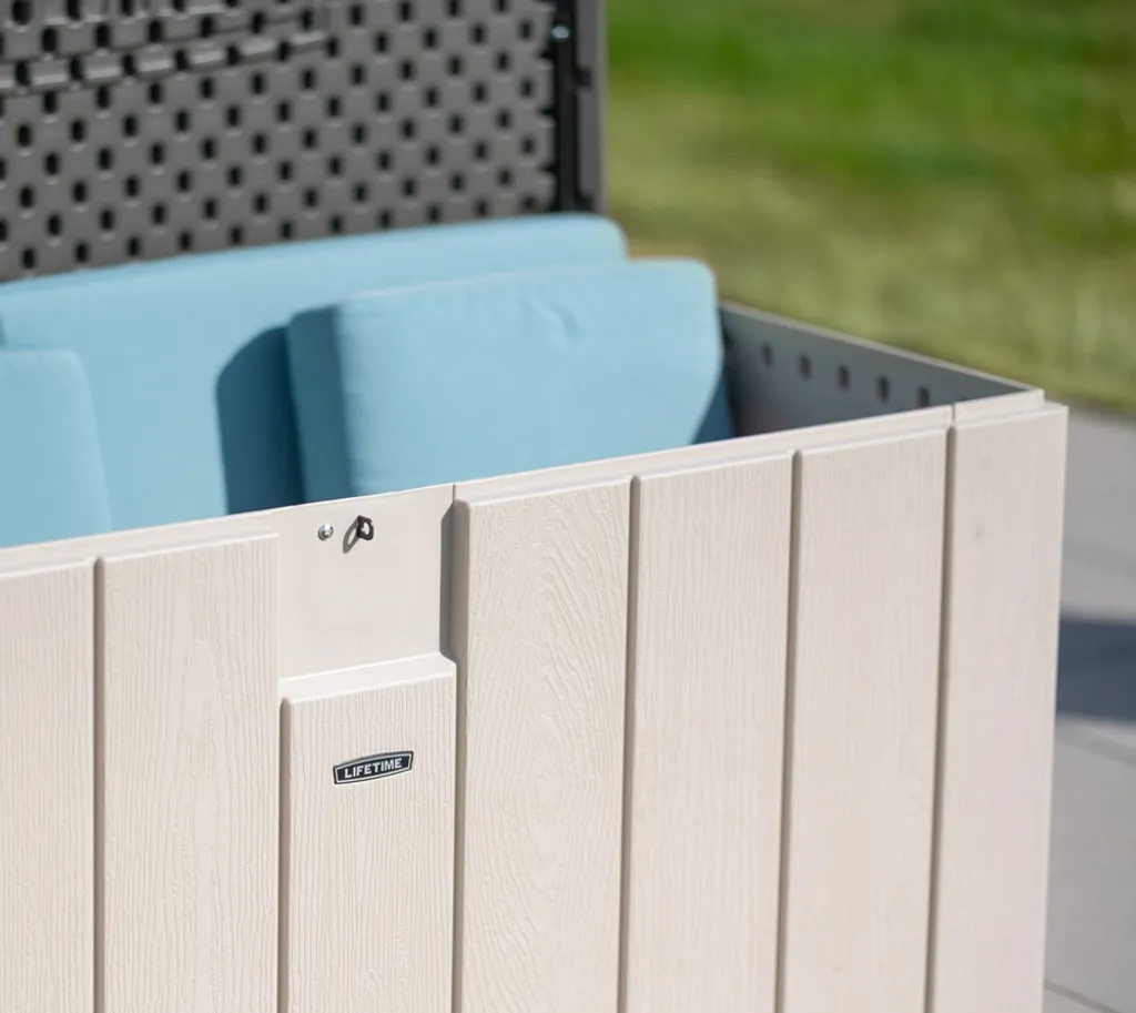 Lifetime Kunststoff Kissenbox "Harmony", Polsteraufbewahrung, 568 L Lichtgrau 72 X 151 X 70 Cm (L X B X H) 11 Lifetime Kunststoff Kissenbox "Harmony", Polsteraufbewahrung, 568 L Lichtgrau 72 X 151 X 70 Cm (L X B X H) – Bild 11