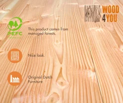 Wood4you - Gartenbank Vlieland - 'Do It Yourself' Bausatz Douglasienholz 175Lx72Hx57T Cm - Inkl. Kissen -Garten- & Gewächshäuser Geschäft a39a8e2a779718f58c32557d9f7ef00d