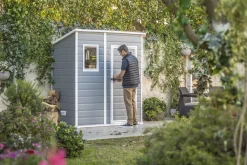 Keter Manor Pent Geräteschuppen B 183,5 X T 111 X H 200 Cm Gartenschuppen, Farbe Grau -Garten- & Gewächshäuser Geschäft a3a21779aaaf70cc7f73f76cd51d2719