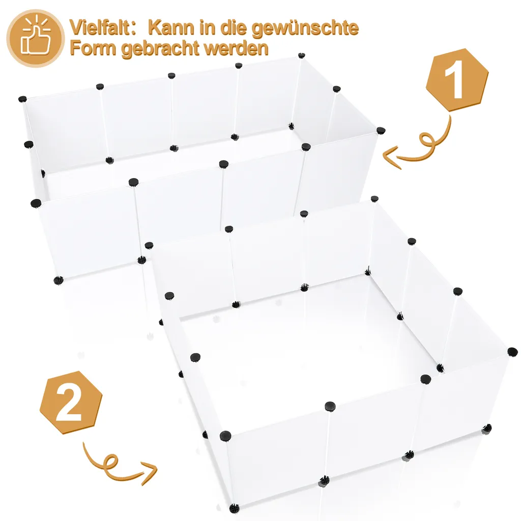 Wolketon Freigehege DIY Laufgitter Hasen Kaninchen Welpenauslauf Kaninchenstall Kleintierkäfig 4 Wolketon Freigehege DIY Laufgitter Hasen Kaninchen Welpenauslauf Kaninchenstall Kleintierkäfig – Bild 4