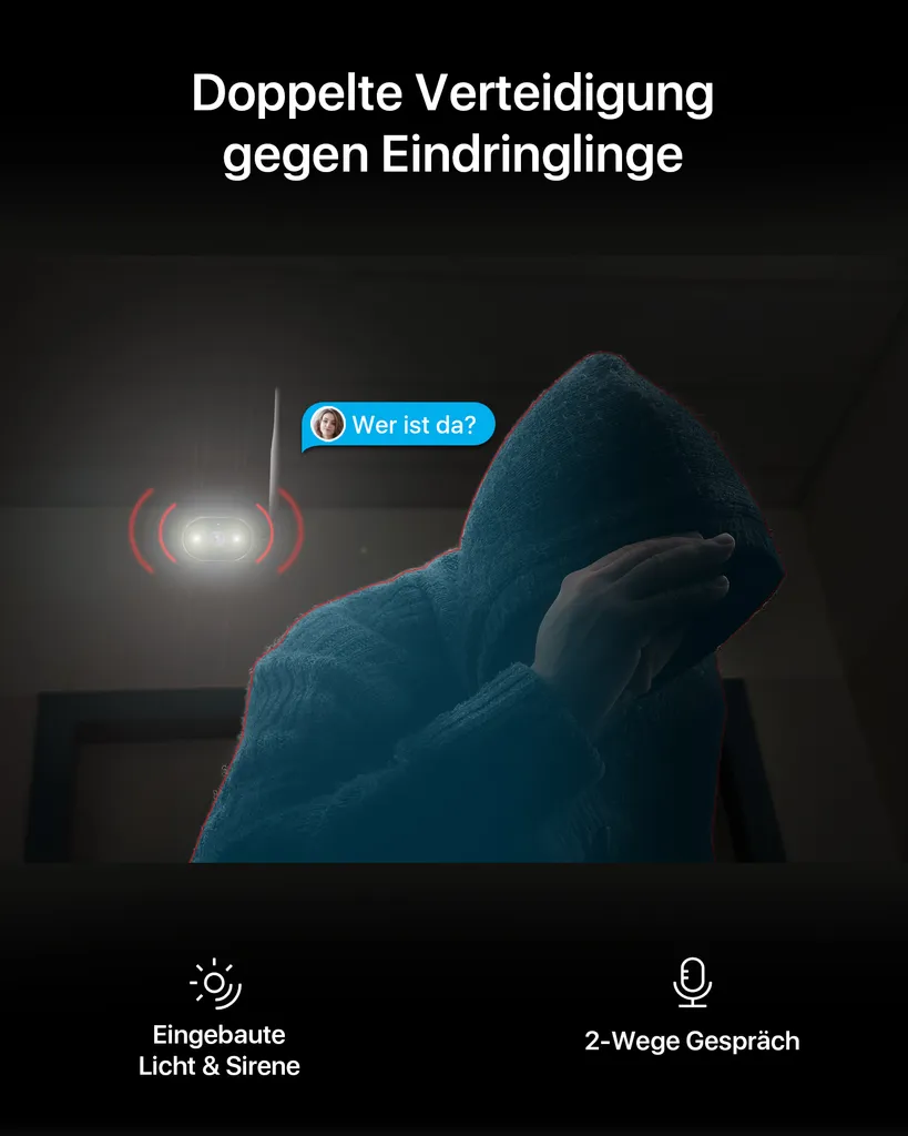 ZOSI 3K 5MP Überwachungskamera Aussen WLAN Mit Basis Station, WiFi IP Kamera Outdoor Mit Spotlight Alarm, Personenerkennung, 2-Wege-Audio, Farb Nachtsicht, C308AH 3 ZOSI 3K 5MP Überwachungskamera Aussen WLAN Mit Basis Station, WiFi IP Kamera Outdoor Mit Spotlight Alarm, Personenerkennung, 2-Wege-Audio, Farb Nachtsicht, C308AH – Bild 3