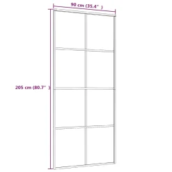 VidaXL Schiebetür Aluminium Und ESG Glas 90x205 Cm Schwarz -Garten- & Gewächshäuser Geschäft a400605bf80f3bf68b077d31260f3f07