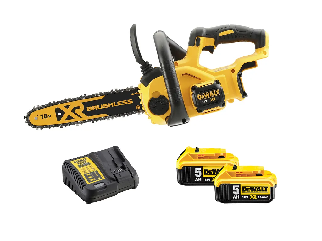 DeWALT Set DCM565N-XJ Akku-Kettensäge Flexvolt, 18V, Schwertlänge 30 Cm Inklusive DCB115-QW Schnellladegeraet (10,8-18Volt) Und 2x DCB184-XJ 5 Ah Akku 1 DeWALT Set DCM565N-XJ Akku-Kettensäge Flexvolt, 18V, Schwertlänge 30 Cm Inklusive DCB115-QW Schnellladegeraet (10,8-18Volt) Und 2x DCB184-XJ 5 Ah Akku