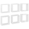 VidaXL Würfelregale 6 Stk. Hochglanz-Weiß 30x15x30 Cm