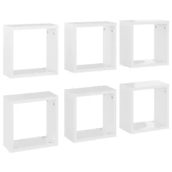 VidaXL Würfelregale 6 Stk. Hochglanz-Weiß 30x15x30 Cm