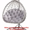 Sitzkissen 130/100 Cm |Kissen Für Hängesessel Grau |Schaukelkissen | Kissen Für Hängekorb|Setgarden