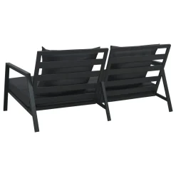 VidaXL 2-Sitzer-Gartensofa Mit Auflagen Dunkelgrau Aluminium -Garten- & Gewächshäuser Geschäft a461c2e03406324232dadb13d92f5511