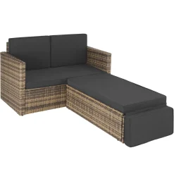 Tectake Rattan Lounge Korfu - Natur -Garten- & Gewächshäuser Geschäft a4a61a6c6fdb7e8265f674537f8587da