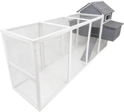 MyAnimal XXL Hühnerstall MH-22 - Wetterfest & Winterfest - Hochwertiges Kiefernholz (Grau) - Für 8 Hühner - Nistkasten - Trennbare Etagen - Sitzstange - Türverriegelungen - Hühnerhaus -Garten- & Gewächshäuser Geschäft a4b5910b367f39cea7a6b972244bee6f