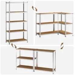 2x Monzana Schwerlastregal 170x75x30cm 350kg 5 MDF-Platten Regal Lagerregal Kellerregal Steckregal Werkstattregal -Garten- & Gewächshäuser Geschäft a4d53e3a56c9b81cc7602d61287dec48