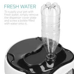 Navaris Automatischer Futterautomat Mit Trinkstation - Futterspender Automatisch Mit Wasserspender Und 4 Futter Fächern - Für Hunde Und Katzen -Garten- & Gewächshäuser Geschäft a4ed11069e84b681ad43e8da7a4cb14b