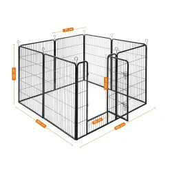 FEANDREA Welpenauslauf 8-Eck XXL Hundegehege Laufgitter Welpenfreigehege Laufstall Zaun Gitter Welpen Hasen Kaninchen Schwarz PPK81H -Garten- & Gewächshäuser Geschäft a503fa01908f722bf643da7d4bfe7c83