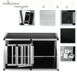 PETSTUFF Alu Hundetransportbox 2-türig Mit Trennwand Rückwand 75° 10 PETSTUFF Alu Hundetransportbox 2-türig Mit Trennwand Rückwand 75° -Garten- & Gewächshäuser Geschäft a5195b9b8754db3d78c99baa55e54501