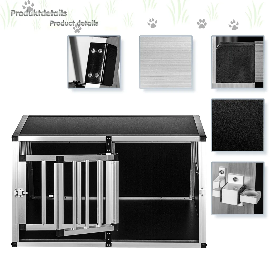 PETSTUFF Alu Hundetransportbox 2-türig Mit Trennwand Rückwand 75° 5 PETSTUFF Alu Hundetransportbox 2-türig Mit Trennwand Rückwand 75° – Bild 5