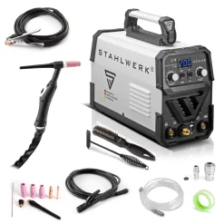 STAHLWERK DC WIG 200 ST IGBT - Kombi WIG Schweißgerät Mit 200 Ampere Und MMA E-Hand, Schweißen Von Stahl, Edelstahl Uvm.