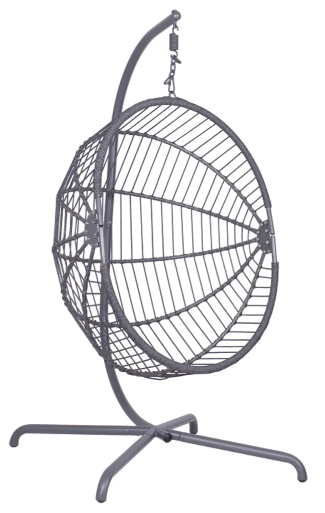 Mr. Deko Hängesessel Modena Light Grey Mit Gestell 6 Mr. Deko Hängesessel Modena Light Grey Mit Gestell – Bild 6