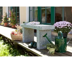 Dehner Gartenbank, 2-Sitzer, Ca. 100 X 30 X 44 Cm, Granit, Grau -Garten- & Gewächshäuser Geschäft a5345163ba4d6e41722cf2b24f27fe01
