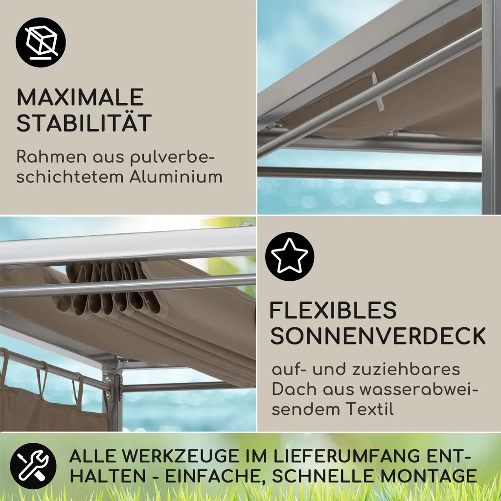 Blumfeldt Sonnenliegen Für 2 Personen, Liege Für Den Garten & Terrasse, Große Sonneninsel Outdoor, Doppelliege Mit Verstellbarer Rückenlehne, Sonnenliege Mit Dach, Liegeinsel Wasserfest, Garten Möbel 3 Blumfeldt Sonnenliegen Für 2 Personen, Liege Für Den Garten & Terrasse, Große Sonneninsel Outdoor, Doppelliege Mit Verstellbarer Rückenlehne, Sonnenliege Mit Dach, Liegeinsel Wasserfest, Garten Möbel – Bild 3