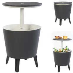 Keter Beistelltisch Getränkekühler Cool Bar Cocktailtisch Partytisch Stehtisch Garten Balkon 50x57-85 Cm 30 L , Farbe:anthrazit - Weiß -Garten- & Gewächshäuser Geschäft a5b5e214bf3a39b0131907aa3ddc6440