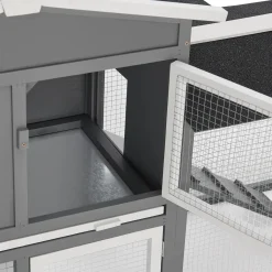 Juskys Hasenstall 210x43x86 Cm Mit Dach, Leiter & Fach - Kaninchenstall Groß, Doppelstöckig & Modern - Stall Kaninchen Im Garten - Hasenkäfig Grau -Garten- & Gewächshäuser Geschäft a5fd1ccf7c276edd9e45906081587d10