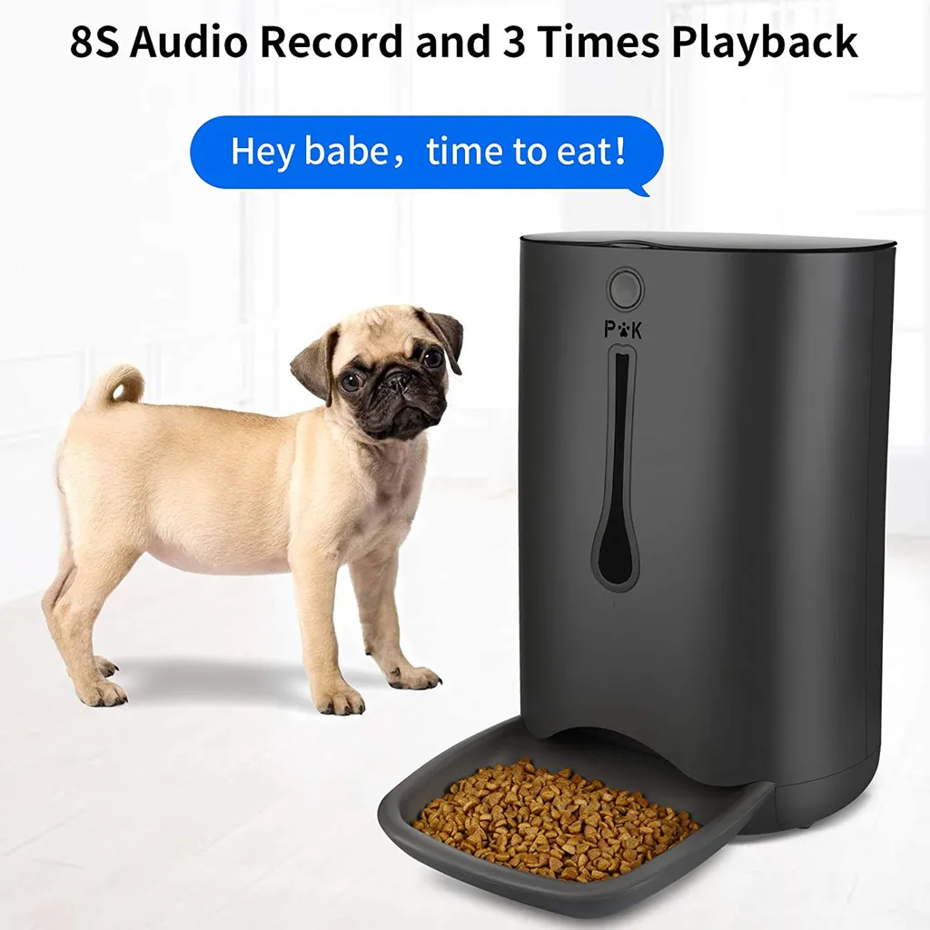 PUPPY KITTY P&K 6,5L Automatischer Futterautomat Für Katzen Und Hunde Mit LCD, 8s Soundaufnahmefunktion, 1-4 Mahlzeiten Pro Tag, Schwarz 2 PUPPY KITTY P&K 6,5L Automatischer Futterautomat Für Katzen Und Hunde Mit LCD, 8s Soundaufnahmefunktion, 1-4 Mahlzeiten Pro Tag, Schwarz – Bild 2