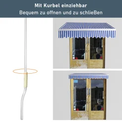 EINFEBEN Gelenkarmmarkise Markisen Sonnenmarkise Mit Handkurbel, Sonnenschutz Markise, Balkonmarkise,Anti-UV & Wasserfest Mit Einstellbarem Winkel, 2,5 X 2 M -Garten- & Gewächshäuser Geschäft a64a50ab1f6a59b83d3712f628ce2b9f