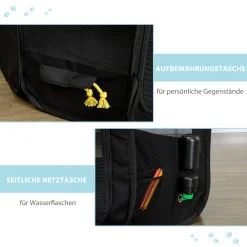 PawHut Welpenlaufstall Tierlaufstall Faltbarer Welpenauslauf Freigehege Laufstall Aus Oxfordstoff Für Kleine Hunde Und Katzen Wasserdicht Tragbar Cremeweiß+Schwarz 118 X 118 X 62 Cm -Garten- & Gewächshäuser Geschäft a64c2134a6247c8a036059da1e07e94b