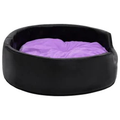 VidaXL Hundebett Schwarz-Violett 99x89x21 Cm Plüsch Und Kunstleder -Garten- & Gewächshäuser Geschäft a6c8e720862ed5c43e0290c918620d0f