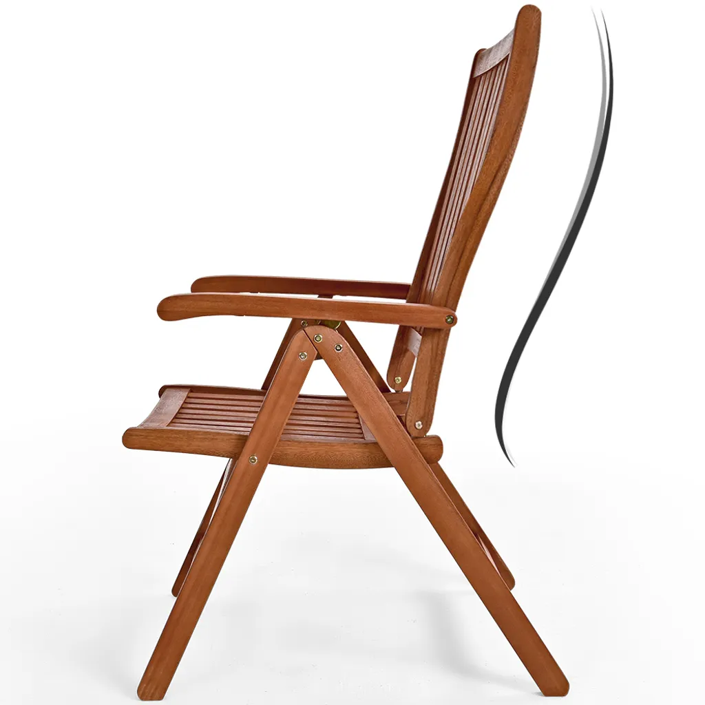 Deuba Sitzgruppe Vanamo 6+1 FSC®-zertifiziertes Eukalyptusholz Klappbar 7-TLG Tisch Sitzgarnitur Holz Gartenmöbel Garten Set 5 Deuba Sitzgruppe Vanamo 6+1 FSC®-zertifiziertes Eukalyptusholz Klappbar 7-TLG Tisch Sitzgarnitur Holz Gartenmöbel Garten Set – Bild 5