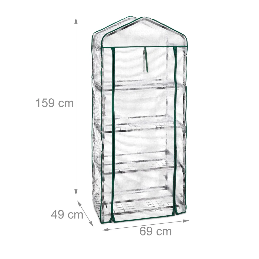 Relaxdays Gewächshaus Für Balkon Mit PE-Folie 4 Relaxdays Gewächshaus Für Balkon Mit PE-Folie – Bild 4