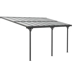 Westmann Aluminium Terassenüberdachung Mit Doppelstegplatten "Bruce" Schwarz 556 X 300 X 225-270 Cm (L X B X H) -Garten- & Gewächshäuser Geschäft a75f029ecc5c0643b323d938364cb019