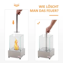 HOMCOM Ethanol-KaminEthanol-Brenner 0,4L 2 Stdn. Brenndauer Kein Rauch Edelstahl 20 X 20 X 33 Cm 14 HOMCOM Ethanol-KaminEthanol-Brenner 0,4L 2 Stdn. Brenndauer Kein Rauch Edelstahl 20 X 20 X 33 Cm -Garten- & Gewächshäuser Geschäft a77279ef5d18936821c0806a7291cad6
