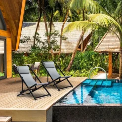 IntimaTe WM Heart Gartenliege, Klappbar, Aus Atmungsaktivem Netz Und Aluminiumrahmen, Mit Verstellbarer Kopfstütze, Dunkelgrau -Garten- & Gewächshäuser Geschäft a7ab270ed0c386a60ee79dcfafc25fef