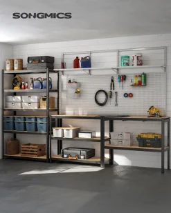 SONGMICS Schwerlastregal, Stahl, Regal, Kein Werkzeug Erforderlich, Lagerregal, Für Garage, Keller, Lagerraum, Werkzeug, Fitnessgerät, Bis 875 Kg Belastbar, 60 X 120 X 200 Cm, Grau GLR060G01 14 SONGMICS Schwerlastregal, Stahl, Regal, Kein Werkzeug Erforderlich, Lagerregal, Für Garage, Keller, Lagerraum, Werkzeug, Fitnessgerät, Bis 875 Kg Belastbar, 60 X 120 X 200 Cm, Grau GLR060G01 -Garten- & Gewächshäuser Geschäft a7cdd12db25b5cd09a1ed2239aee877b