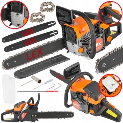 Lex Benzin Kettensäge Motorsäge 6 PS 52ccm Motorkettensäge Kettensägen