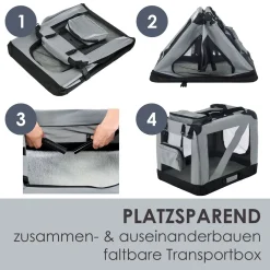 Juskys Hundetransportbox Lassie XL (grau) Faltbar - 58 X 82 X 58 Cm - Hundebox Mit Decke, Tasche & Griffen – Stoff Autotransportbox Für Hunde 10 Juskys Hundetransportbox Lassie XL (grau) Faltbar - 58 X 82 X 58 Cm - Hundebox Mit Decke, Tasche & Griffen – Stoff Autotransportbox Für Hunde -Garten- & Gewächshäuser Geschäft a7f125ce13971ebe2361464993fd69c2