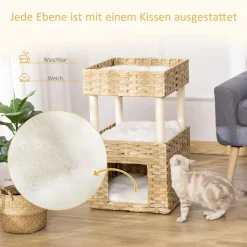 Pawhut Katzenhöhle Aus Rattan Katzenkorb Mit Kratzstamm 3-stöckiges Katzenbett Katzenhöhle Katzenturm Mit 3 Kissen Liegedach Sisal Natur 40 X 40 X 70 Cm 14 Pawhut Katzenhöhle Aus Rattan Katzenkorb Mit Kratzstamm 3-stöckiges Katzenbett Katzenhöhle Katzenturm Mit 3 Kissen Liegedach Sisal Natur 40 X 40 X 70 Cm -Garten- & Gewächshäuser Geschäft a89372e55444ba9b4457ca07ce66848d