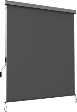 SONGMICS Alu-Senkrechtmarkise Für Balkon, Markise, Terrasse, 1,6 X 2,5 M (B X L), Aus Polyester (280 G/m²), Mit Grauer Markisenkassette, Vertikalmarkise Für Außen, Für Windschutz, Sonnenschutz Und Sichtschutz, Grau GSA165GY -Garten- & Gewächshäuser Geschäft a8c6273331e3c752a68c9f51d1541800