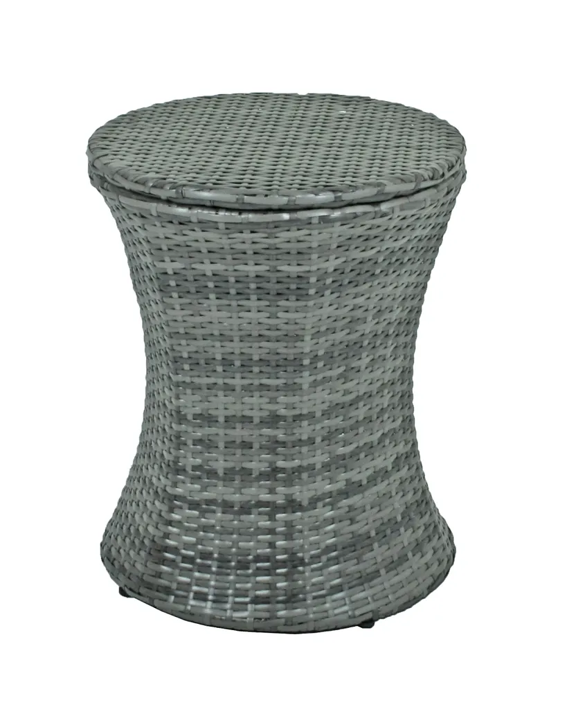 Garden Pleasure Tisch MUMBAI Mit Getränkekühler Ø45cm Stahl Und Kunststoff Grau - Sommerparty Im Garten 2 Garden Pleasure Tisch MUMBAI Mit Getränkekühler Ø45cm Stahl Und Kunststoff Grau - Sommerparty Im Garten – Bild 2