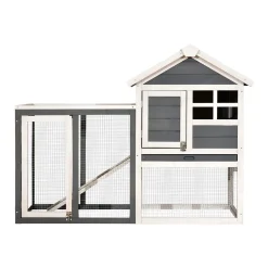 Lovupet Hühnerstall Kaninchenstall Hühnerhaus 2 Ebenen Outdoor Wetterfest 2020EY -Garten- & Gewächshäuser Geschäft a919c7418293f71fe595f3ee721ef324