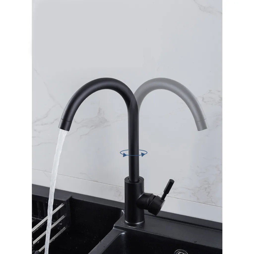 Mmgoqqt Gebürsteter Edelstahl-Warm- Und Kaltwasser-Küchenarmatur Großer, Gebogener Sieben-Zeichen-Edelstahl-Waschbecken-Mischwasser-Waschtischarmatur,Edelstahlfarbe Große Biegung 5 Mmgoqqt Gebürsteter Edelstahl-Warm- Und Kaltwasser-Küchenarmatur Großer, Gebogener Sieben-Zeichen-Edelstahl-Waschbecken-Mischwasser-Waschtischarmatur,Edelstahlfarbe Große Biegung – Bild 5