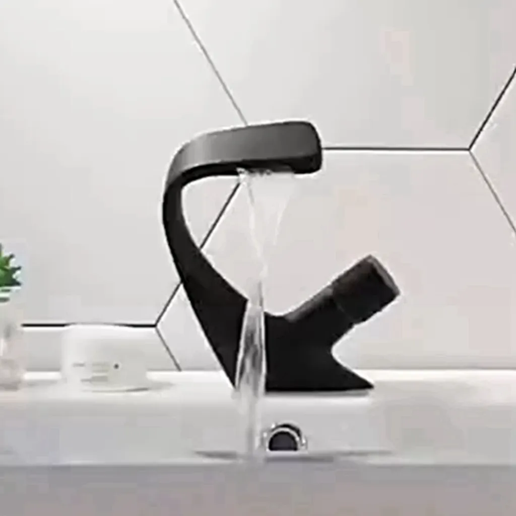 F-Beast Waschtisch Armatur Wasserfall Bad Wasserhahn Einhandmischer Waschbecken +60cm Wasserschlauch 6 F-Beast Waschtisch Armatur Wasserfall Bad Wasserhahn Einhandmischer Waschbecken +60cm Wasserschlauch – Bild 6