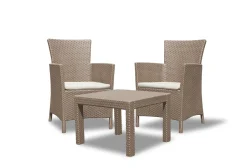 ALLIBERT By KETER Allibert Balkon- Und Gartenmöbel-Set Rosario Inkl. Sitzauflagen, Farbe Cappucino