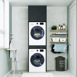 Roomartstore.de Roomart - Waschmaschinenschrank Für Trockner & Waschmaschine - Mit Ausziehbrett - Weiß - Schwarz Eiche: Weiß / + Ohne Klappschrank 54 Roomartstore.de Roomart - Waschmaschinenschrank Für Trockner & Waschmaschine - Mit Ausziehbrett - Weiß - Schwarz Eiche: Weiß / + Ohne Klappschrank -Garten- & Gewächshäuser Geschäft aa227da79b43e831afb0c46333ddce03