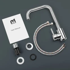 Wasserhahn Küche Edelstahl, M Mehoom Küchenarmatur 360° Drehbar, Mischbatterie Küche Mit Abnehmbarer ABS Sprudler, Spültischarmatur Mit G3/8'' Anschlüsse, Keramikkartusche, Hoher Auslauf (245mm) -Garten- & Gewächshäuser Geschäft aa37e91a044dd964b04bce5992eb8871